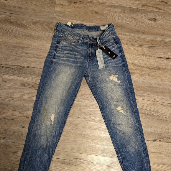 NWT, G-star 3301 raw, destroyed, boyfriend jeans 25 x 32 relaxed fit - Picture 1 of 12